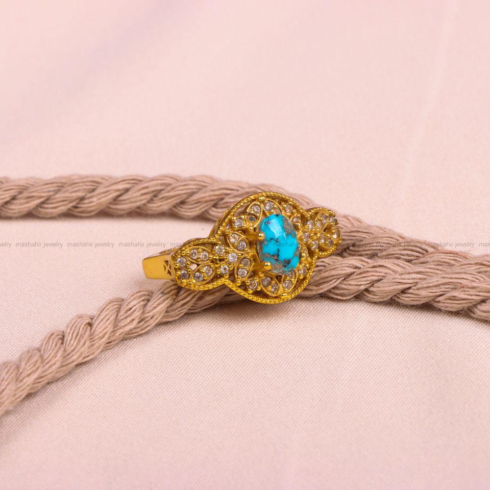 انگشتر فیروزه شجری زنانه کد 8011