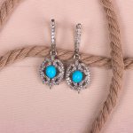 گوشواره فیروزه زنانه کد 8024