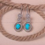 گوشواره فیروزه زنانه کد 8027