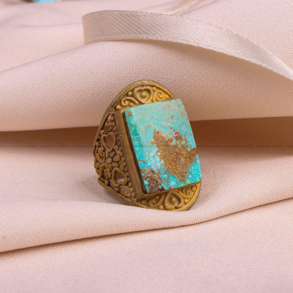 انگشتر فیروزه شجری زنانه کد 8063