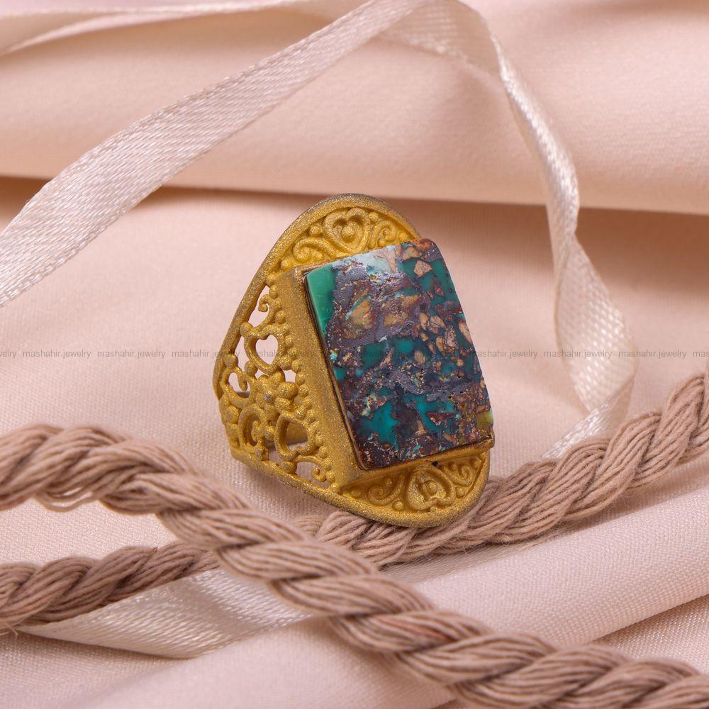 انگشتر فیروزه شجری زنانه کد 8066