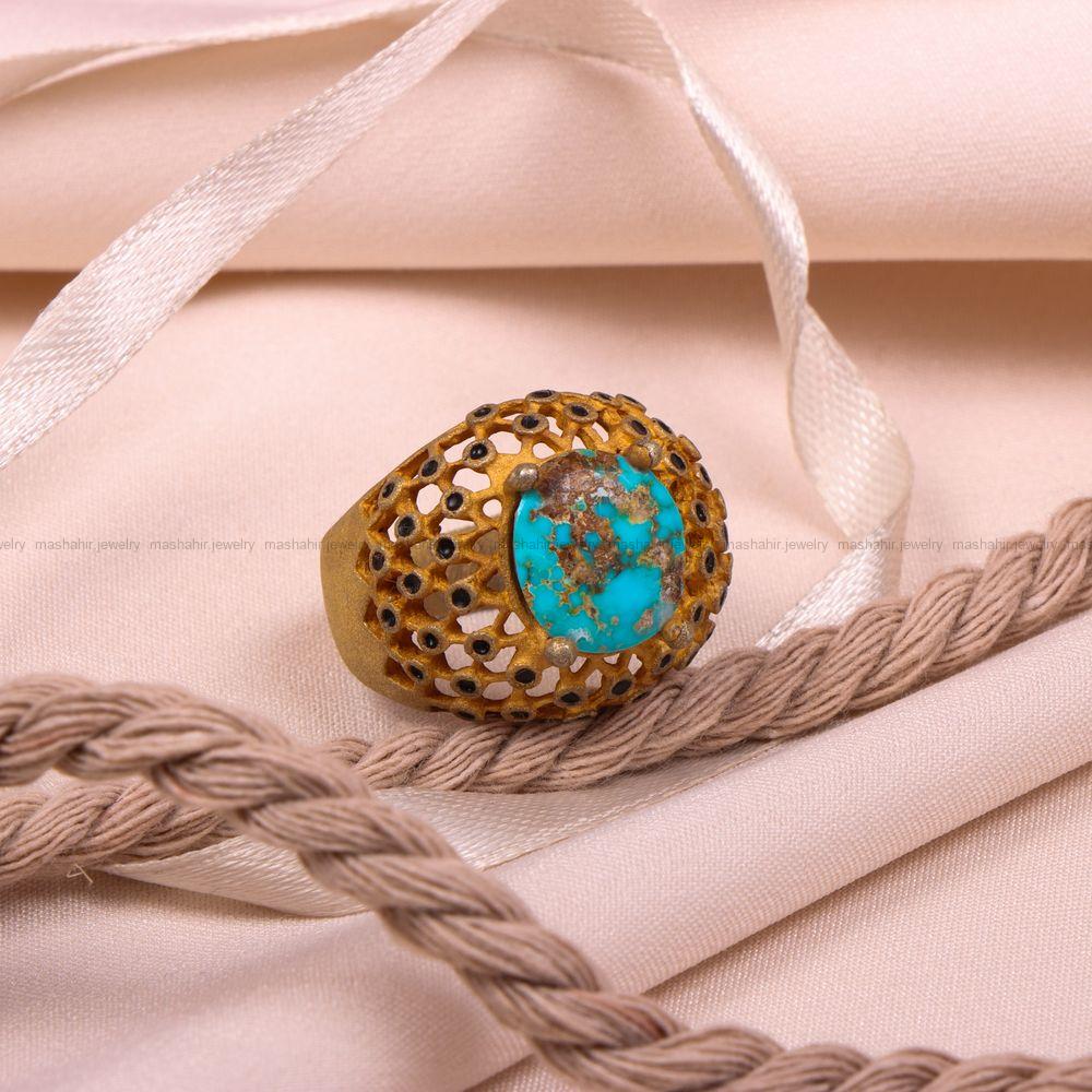 انگشتر فیروزه شجری زنانه کد 8069