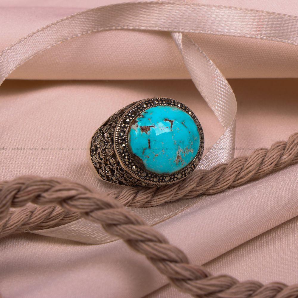 انگشتر فیروزه شجری زنانه کد 8072