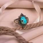 انگشتر فیروزه شجری زنانه کد 8074
