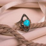 انگشتر فیروزه شجری زنانه کد 8079