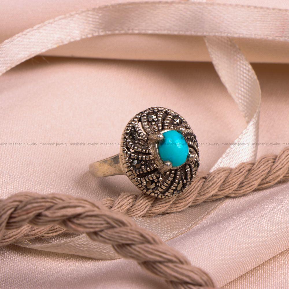 انگشتر فیروزه شجری زنانه کد 8080