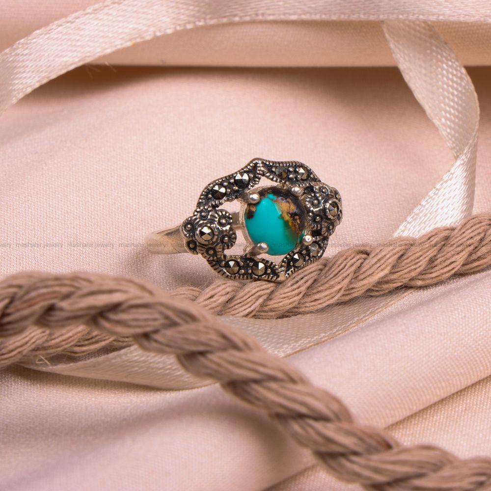 انگشتر فیروزه شجری زنانه کد 8084