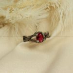 انگشتر طرح یاقوت سرخ زنانه کد 8110