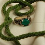 انگشتر عقیق سبز زنانه کد 8126