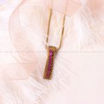 گردنبند یاقوت سرخ زنانه کد 8160