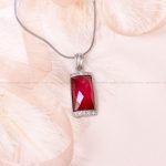 گردنبند طرح یاقوت زنانه کد 8163