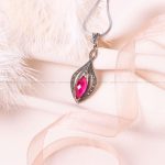 گردنبند طرح یاقوت زنانه کد 8164