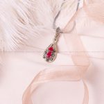 گردنبند یاقوت سرخ زنانه کد 8172