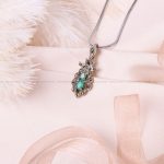 گردنبند زمرد زنانه کد 8179