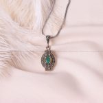 گردنبند زمرد زنانه کد 8192