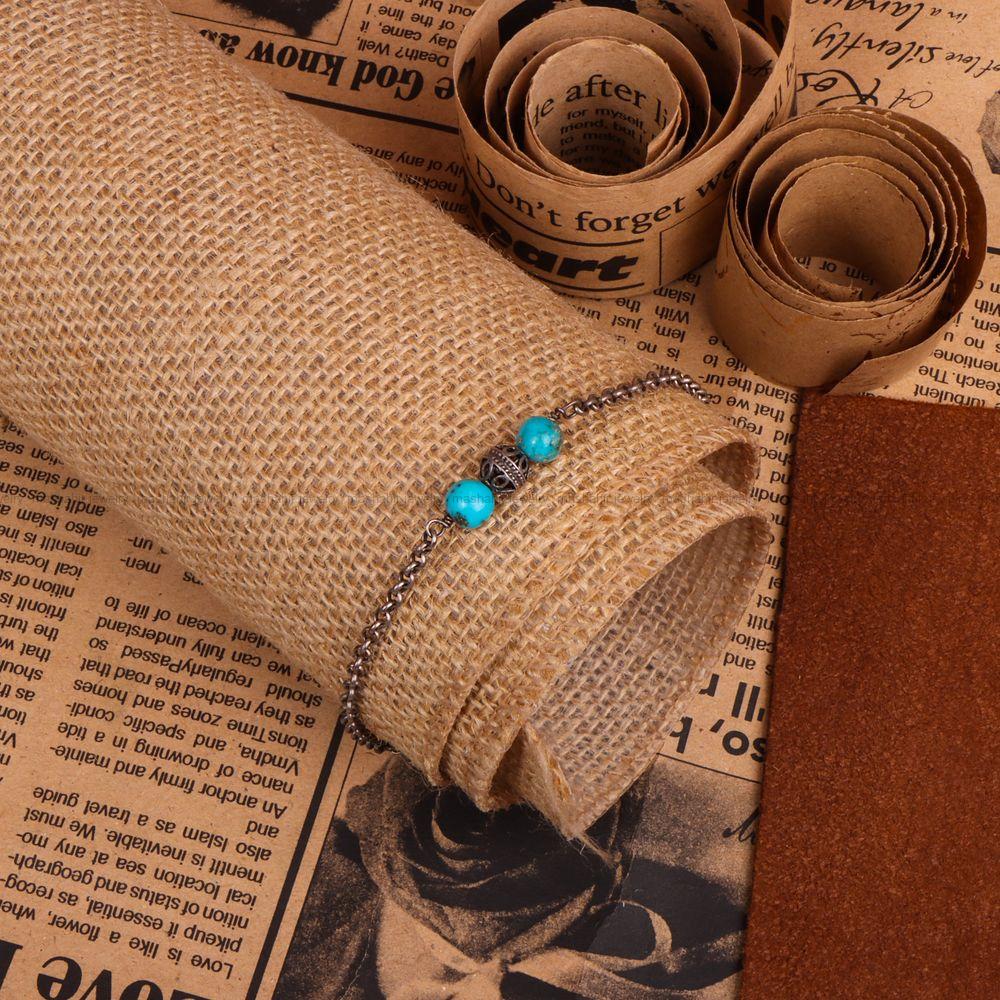 دستبند فیروزه زنانه کد 8229