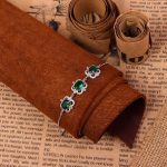 دستبند طرح زمرد زنانه کد 8244