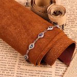 دستبند نقره چشم زخم زنانه کد 8248