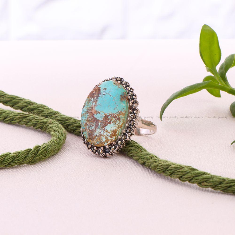 انگشتر فیروزه شجری زنانه کد 8257