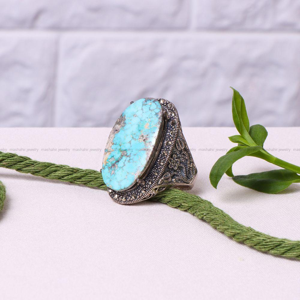 انگشتر فیروزه شجری زنانه کد 8266