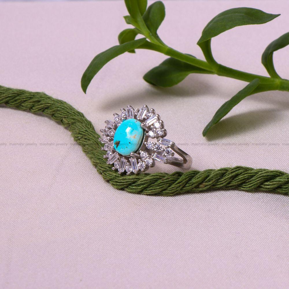 انگشتر فیروزه شجری زنانه کد 8275