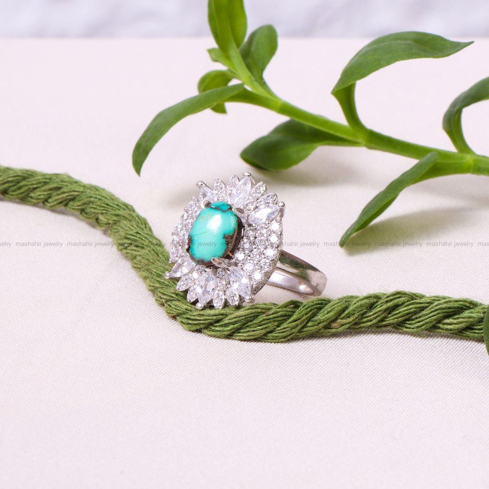 انگشتر فیروزه شجری زنانه کد 8276