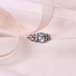 انگشتر توپاز آبی زنانه کد 8309