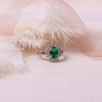 انگشتر طرح زمرد زنانه کد 8332