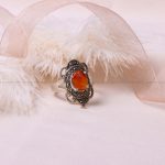 انگشتر عقیق یمن زنانه کد 8334