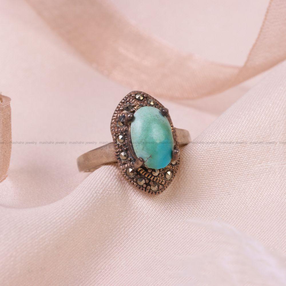 انگشتر فیروزه شجری زنانه کد 8355
