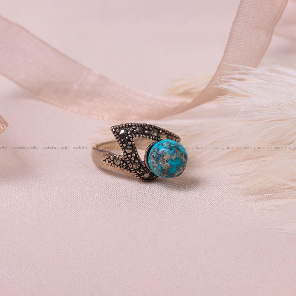 انگشتر فیروزه شجری زنانه کد 8366