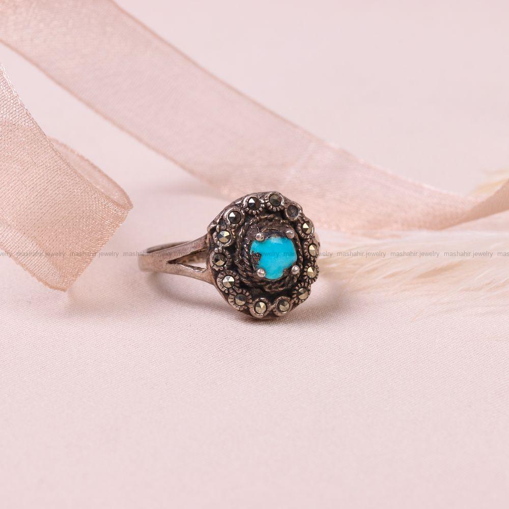 انگشتر فیروزه شجری زنانه کد 8369