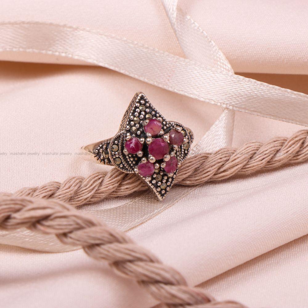 انگشتر یاقوت سرخ زنانه کد 8418