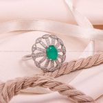 انگشتر زمرد سنتاتیک زنانه کد 8426