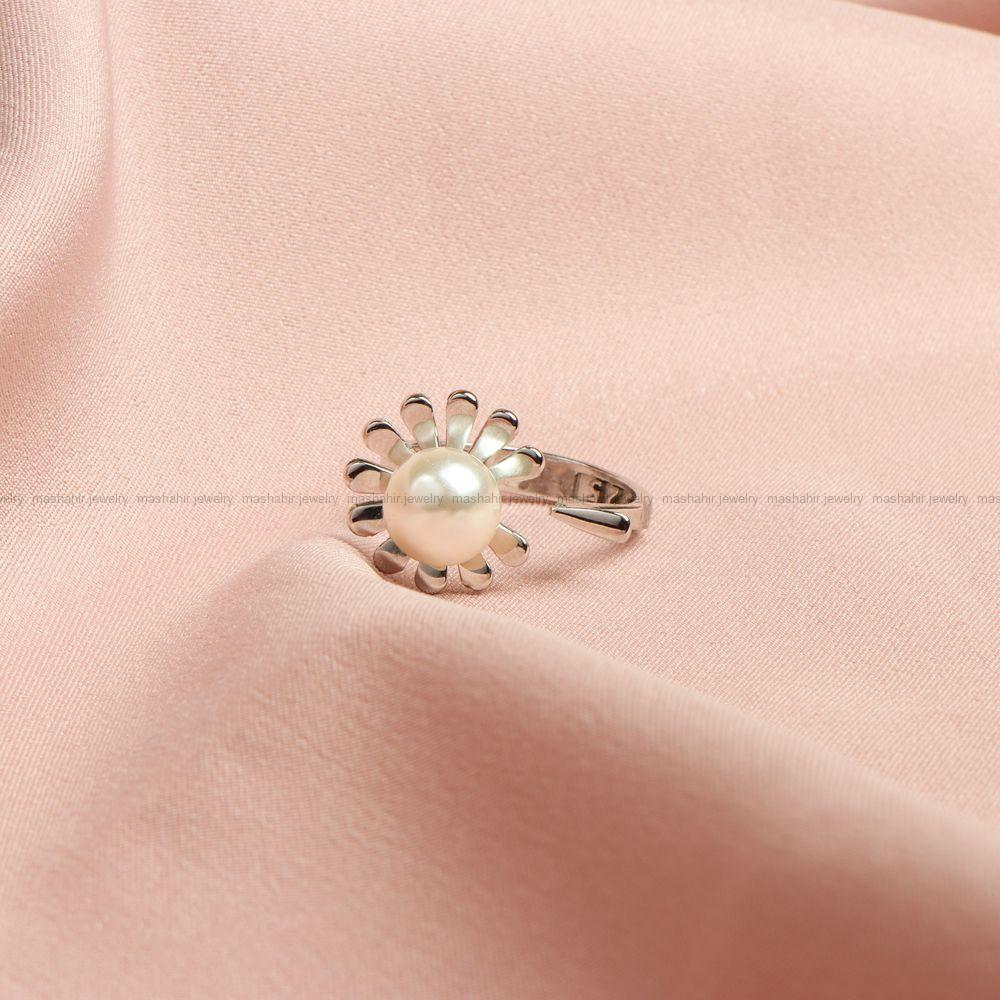 انگشتر طرح مروارید زنانه کد 8455