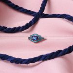 انگشتر یاقوت کبود سنتاتیک زنانه کد 8457