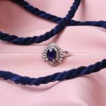 انگشتر یاقوت کبود زنانه کد 8458