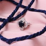 انگشتر یاقوت کبود زنانه کد 8466