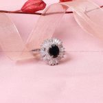 انگشتر یاقوت کبود زنانه کد 8496