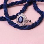 انگشتر یاقوت کبود زنانه کد 8523