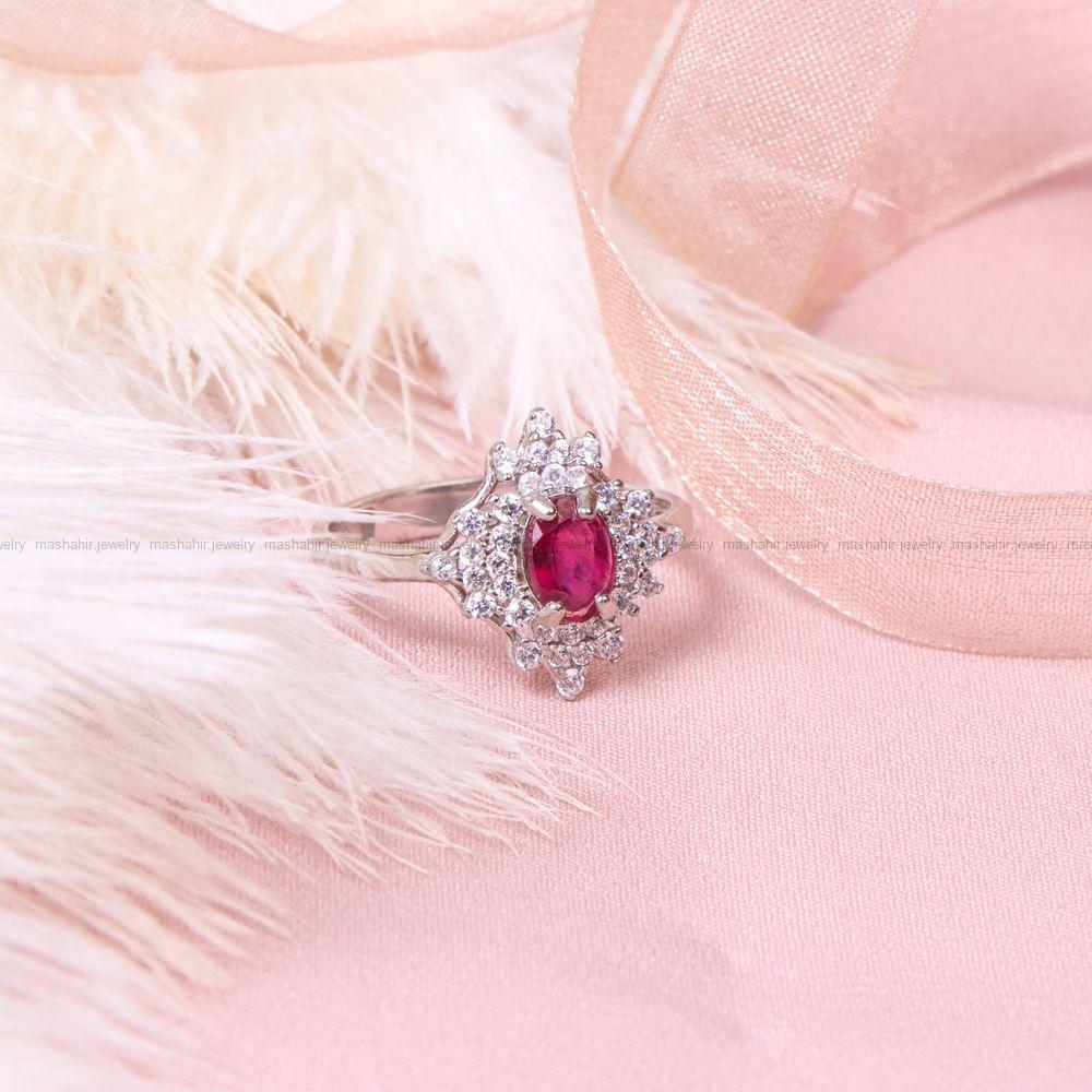 انگشتر یاقوت سرخ زنانه کد 8533