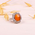 انگشتر عقیق یمن زنانه کد 8546