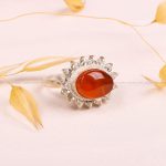 انگشتر عقیق یمن زنانه کد 8551