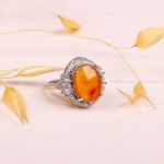 انگشتر عقیق یمن زنانه کد 8553