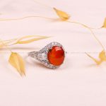 انگشتر عقیق یمن زنانه کد 8555