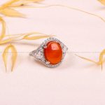 انگشتر عقیق یمن زنانه کد 8557