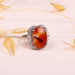 انگشتر عقیق یمن زنانه کد 8559