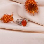 انگشتر عقیق زنانه کد 8563