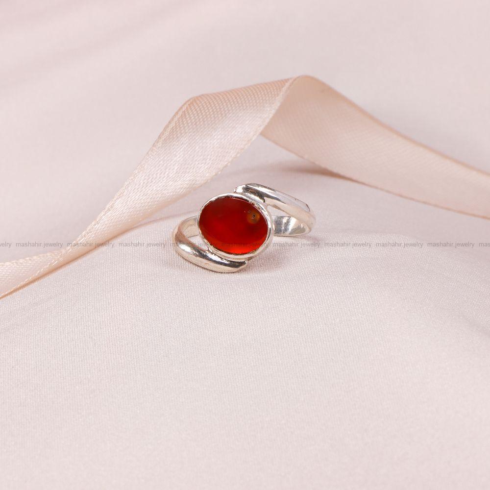 انگشتر عقیق زنانه کد 8585