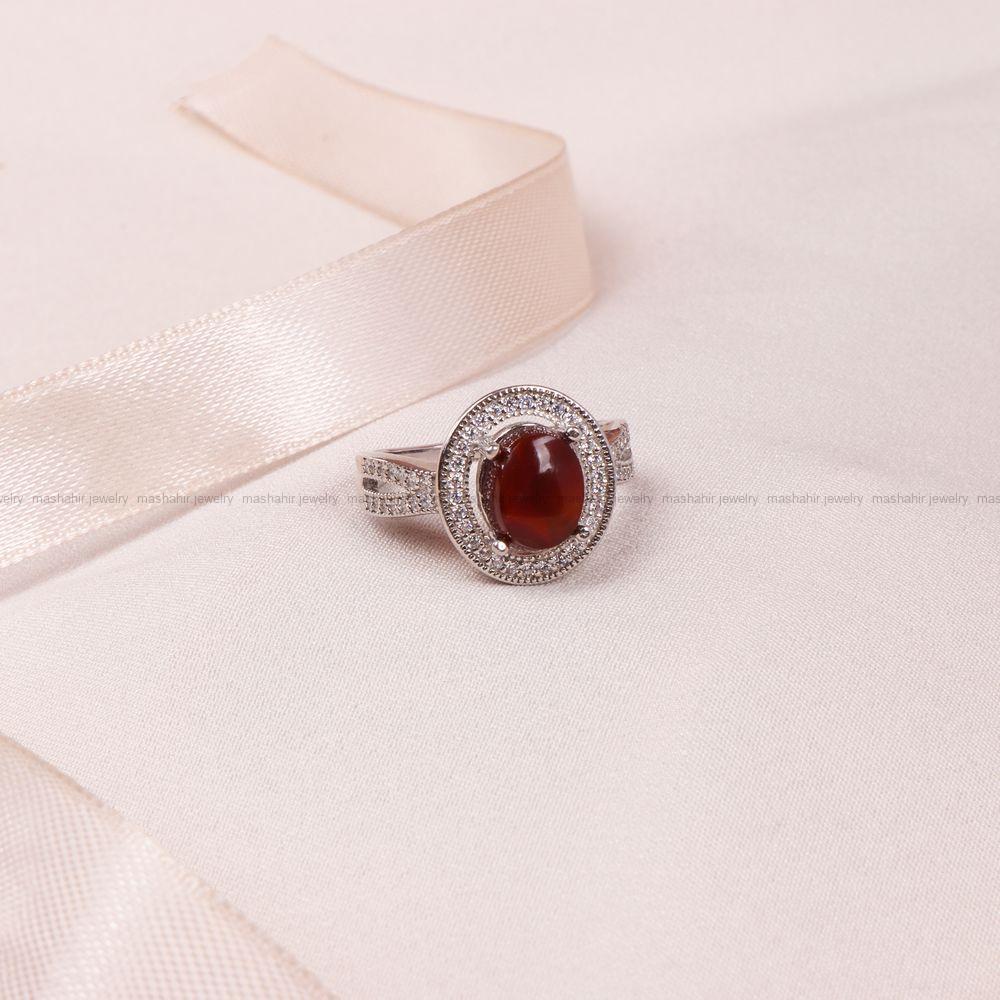 انگشتر عقیق زنانه کد 8586